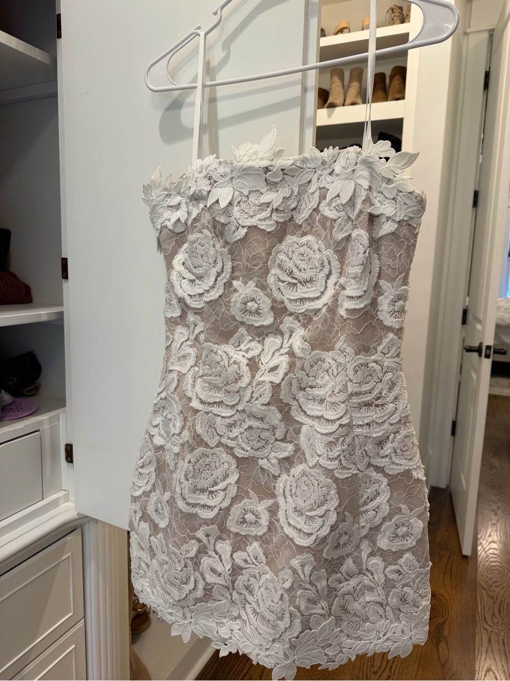 Lovers + Friends Cream Strapless Lace Mini Dress - Picture 2 of 4